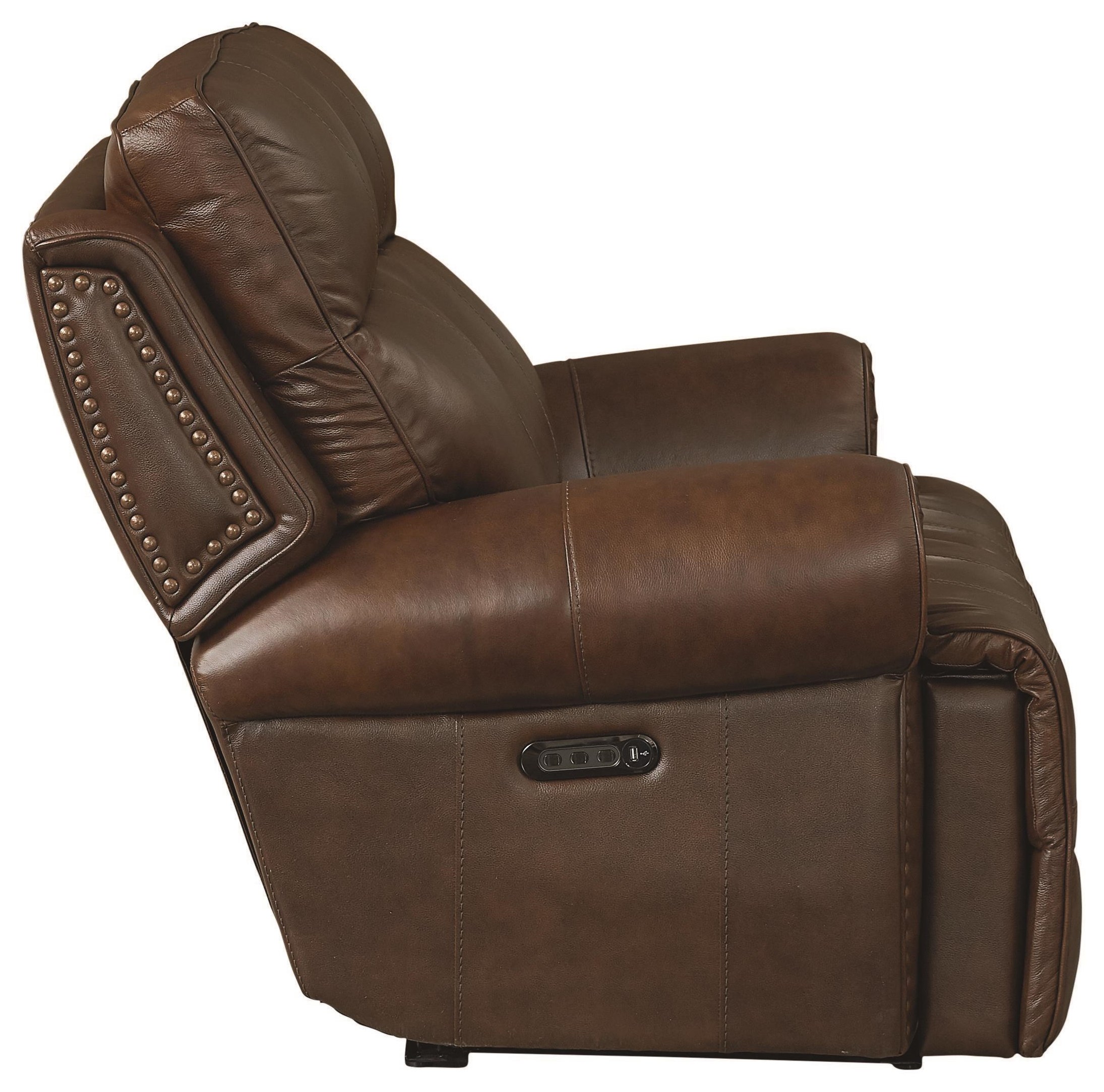 Club Level - Claremont Power Leather ZG Reclining Loveseat